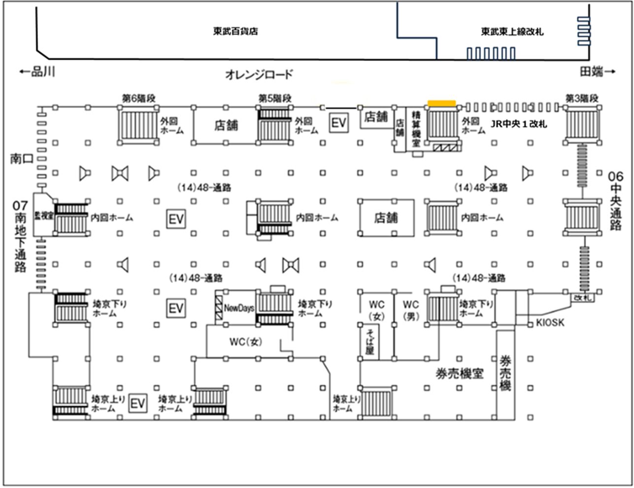 池袋駅地下媒体マップ