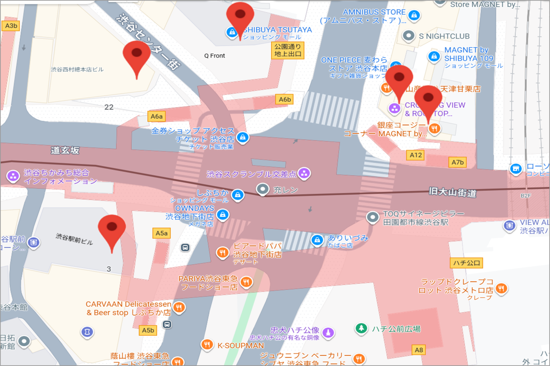 渋谷屋外媒体MAP
