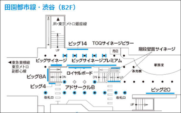 田園都市線媒体マップ