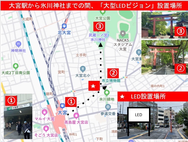 氷川神社ビジョン設置場所