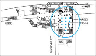 表参道駅　柱巻