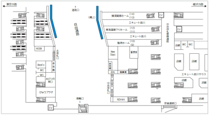 JADビジョン品川駅自由通路セット地図