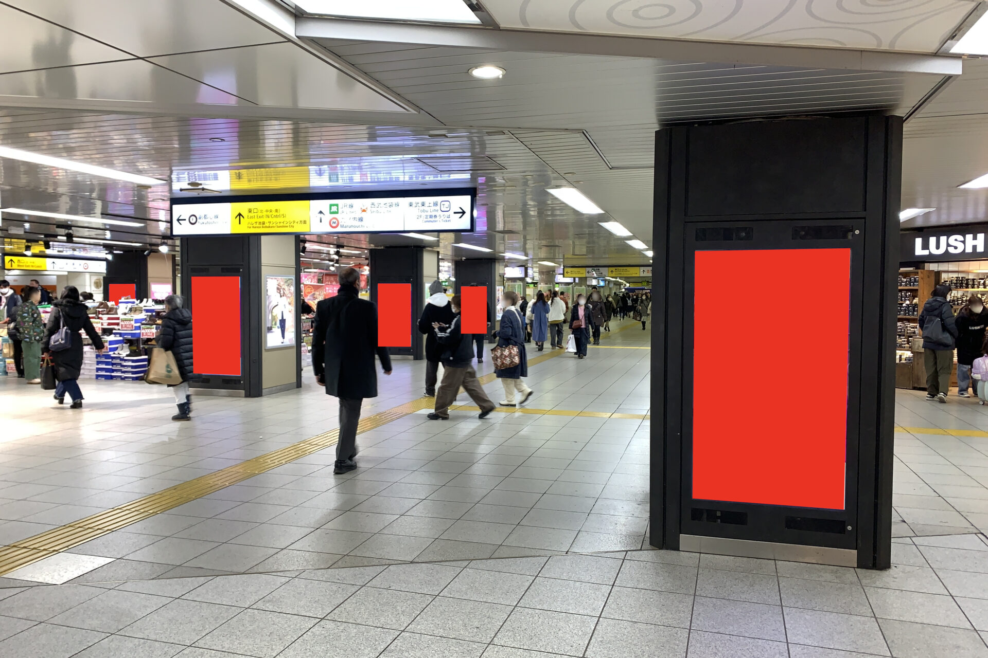 東武池袋サイネージピラー Cエリア