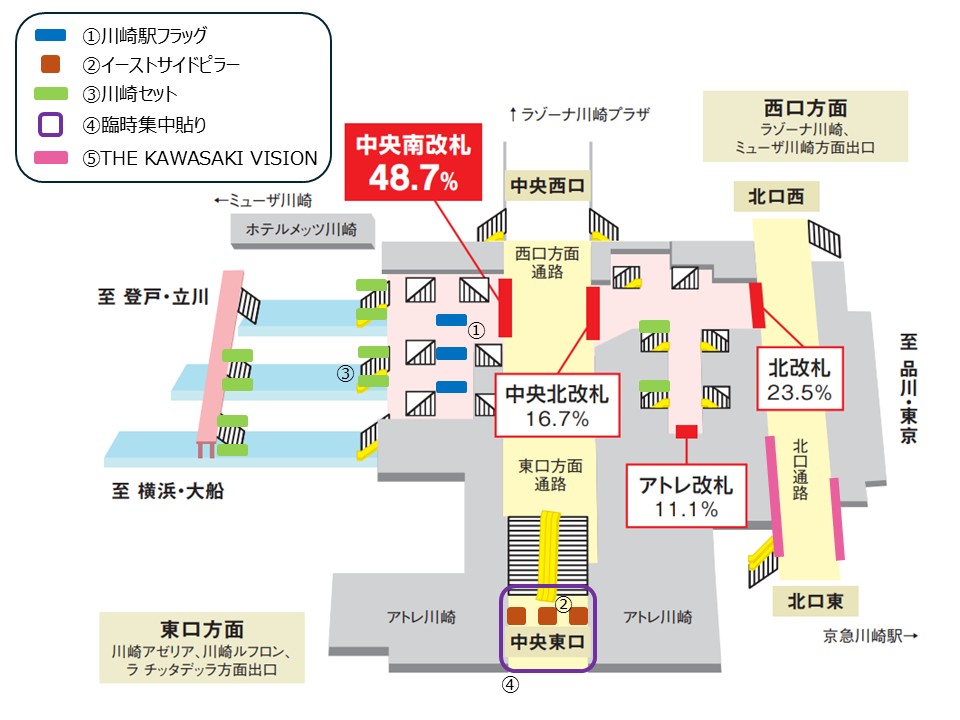 JR川崎駅駅図