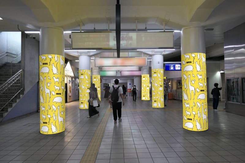 京急川崎駅フォトピラー