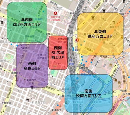 新橋駅エリアイメージ図