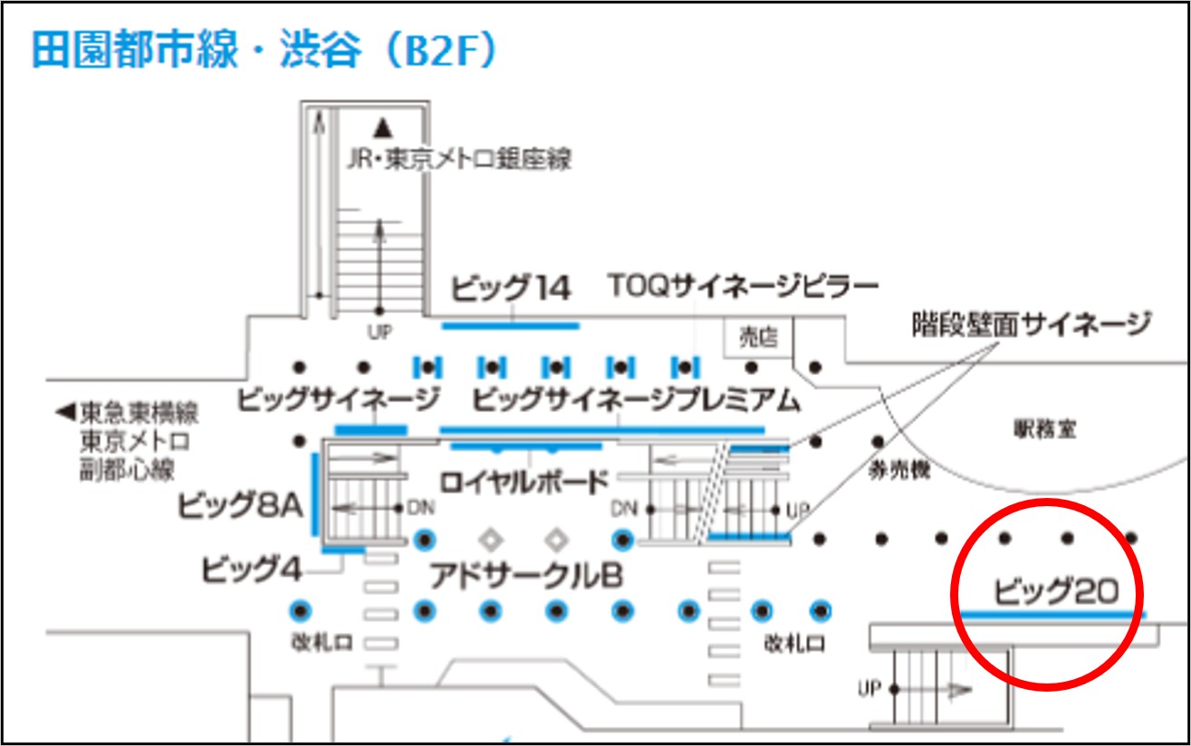 東急田都渋谷ビッグ20地図