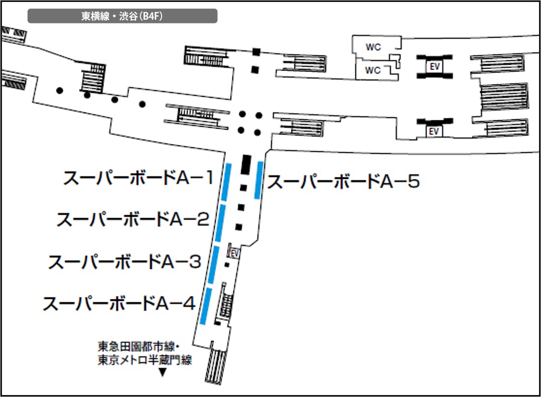 東急東横渋谷スーパーボード地図