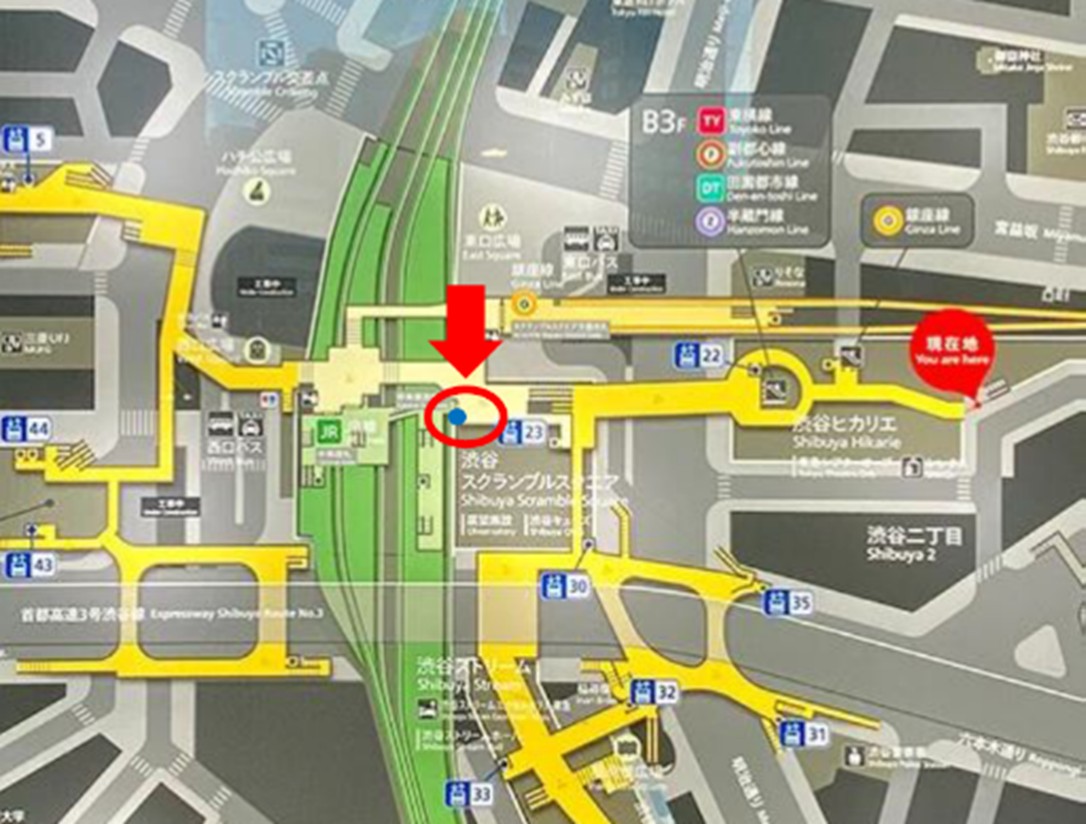 渋谷スクランブルスクエア アーバン・コア3階地図