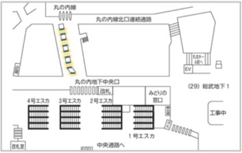 J・ADビジョン 東京駅丸の内地下連絡通路地図