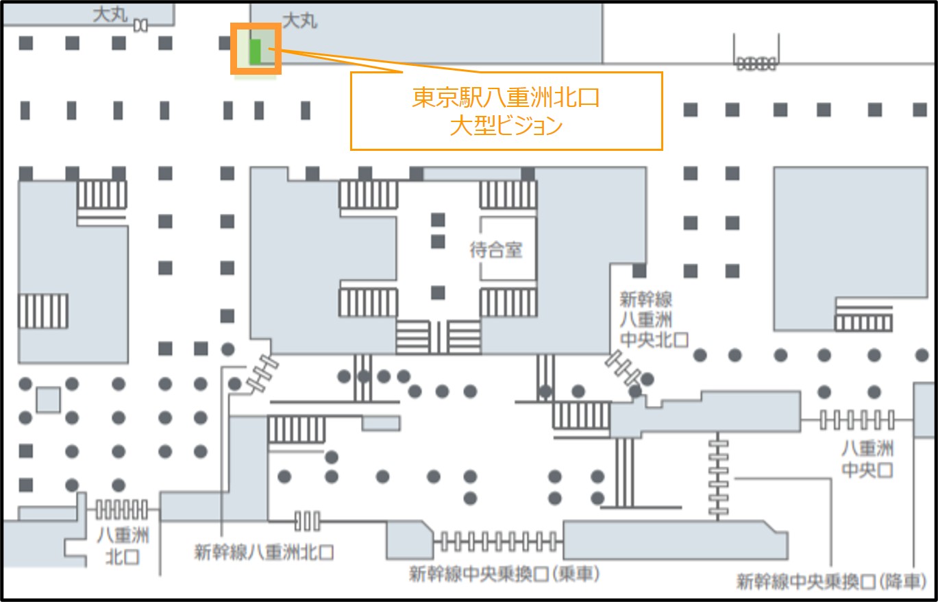 東京駅八重洲北口・大丸前地図