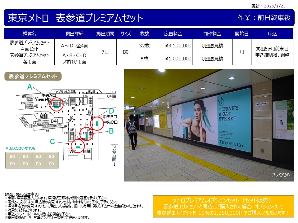 表参道駅周辺媒体